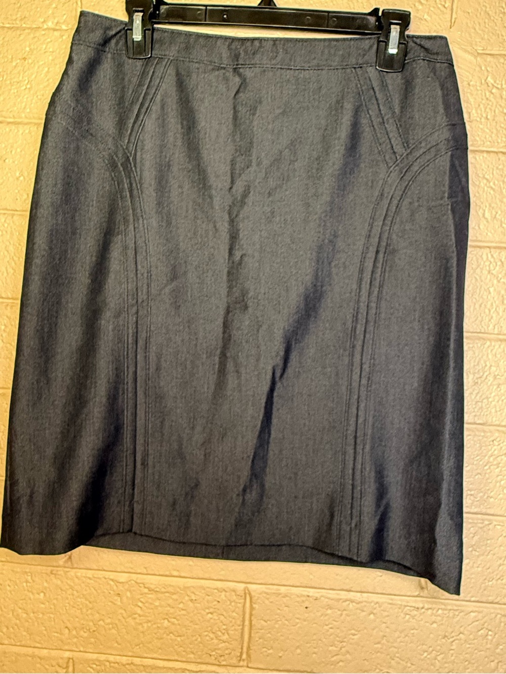 Sharagano Studio Dark Gray Pencil Skirt with Panel Seams